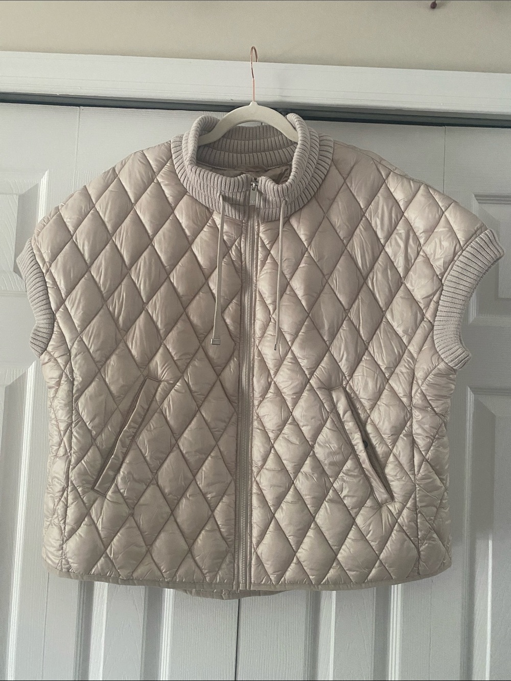 Martha Stewart Diamond Quilted Short Sleeve Jacket NWOT